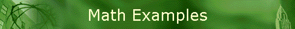 Math Examples